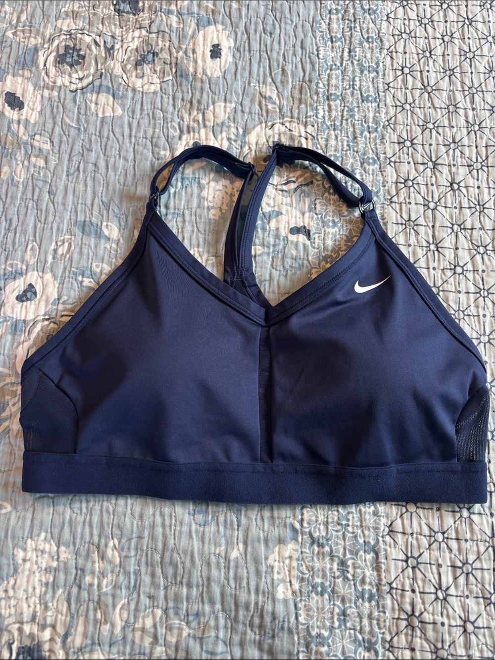Nike Women’s Dark Navy Supportive Sports Bra with Racerback size L. Like new.
